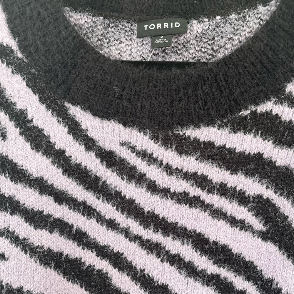 Torrid Plus Size Zebra Print Sweater - image 6